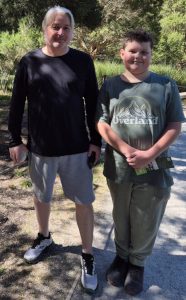 Shane Allan with his son Cael