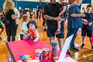 Families enjoyed the carnival fun and games.