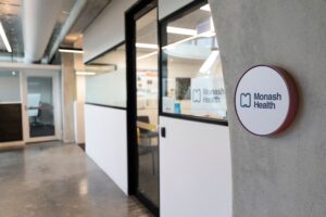 Photo of the outside of the Monash Health Gender Clinic at the Victorian Pride Centre