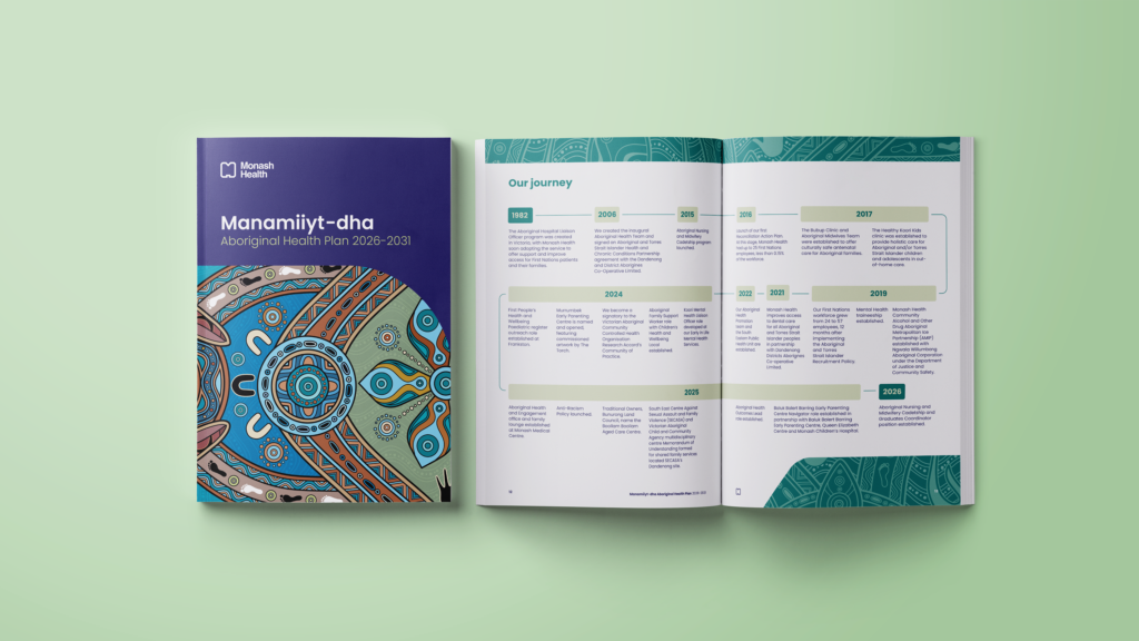 Flat lay of the Aboriginal Health Plan
