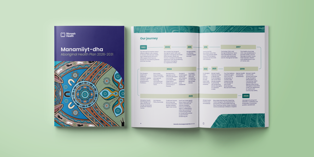 Flat lay of the Aboriginal Health Plan